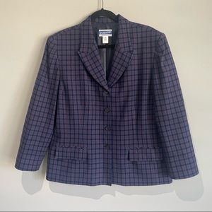 Vintage 90’s Pendleton 100% Virgin Wool Plaid Blazer - Size 16